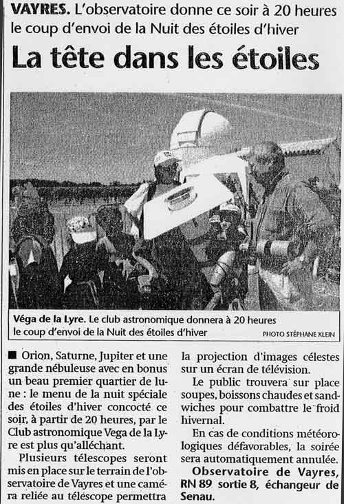 Article Sud-Ouest samedi 08 fvrier 2002